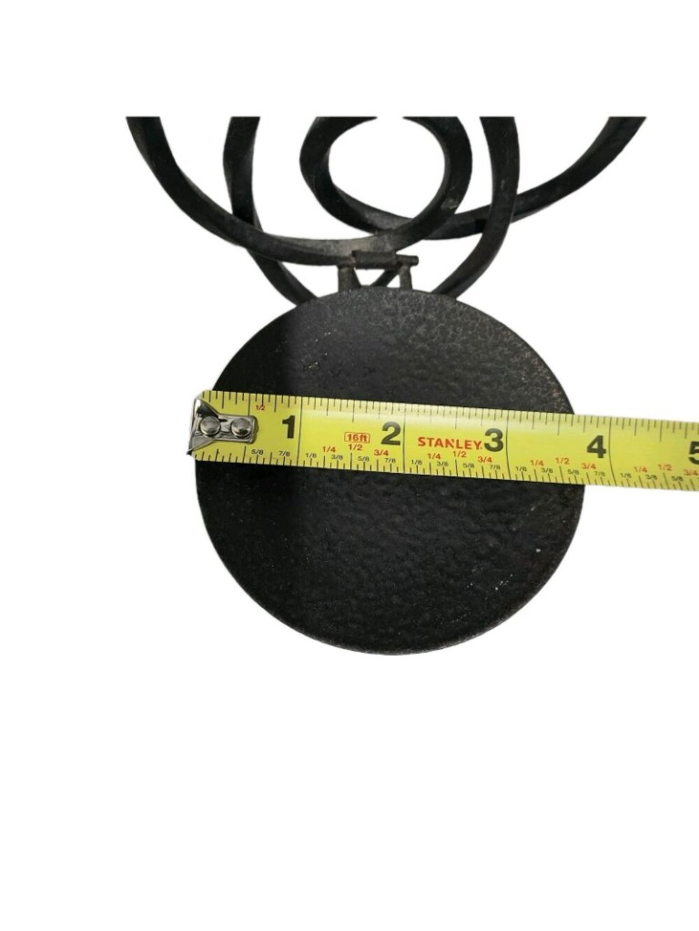 Candle Holder Wrought Iron 20 Inch Wall Hanging  Loop Design Mid Century Set of - Picture 2 of 6